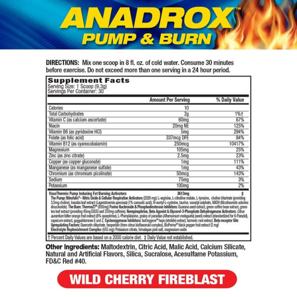 MHP ANADROX OXIDO NITRICO CON TERMOGENICO 30 SERV - Image 2
