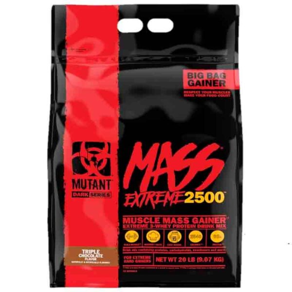 GANADOR DE MASA MUSCULAR MUTANT MASS XXXTREME 2500 20 LB