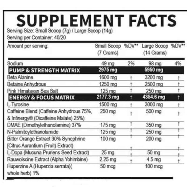 DRAGON PHARMA VENOM INFERNO PRE-ENTRENO ENERGIA EXTREMA 40 SERV - Image 2