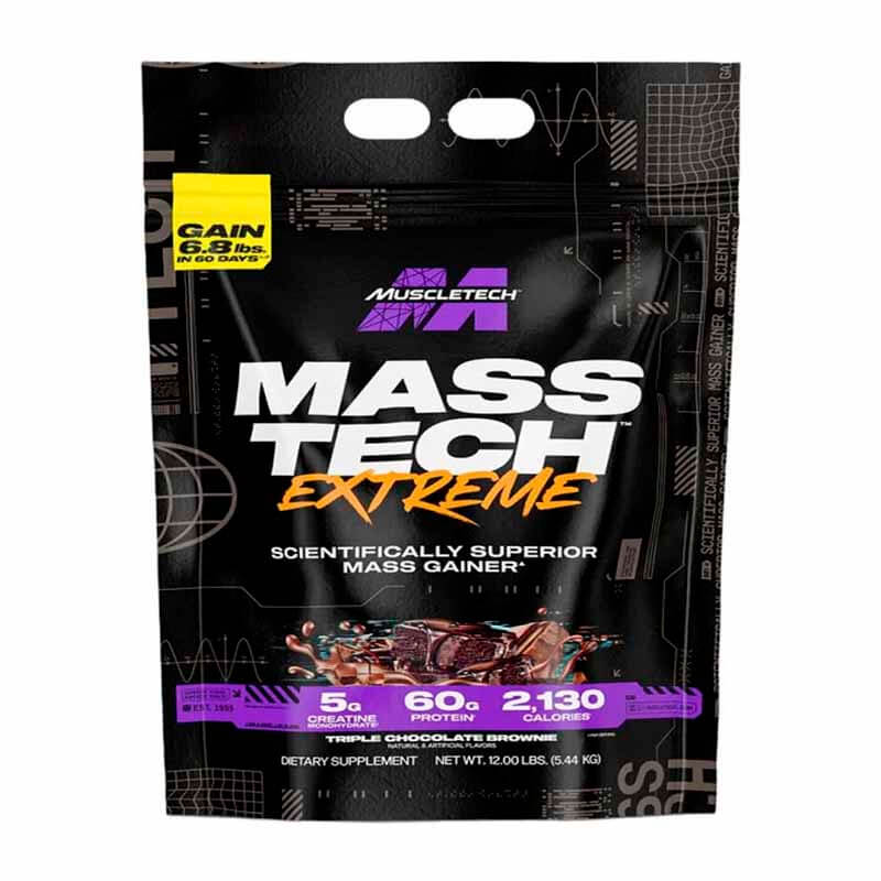MUSCLETECH MASS TECH EXTREME 2000 GANADOR DE MASA MUSCULAR 12 LB