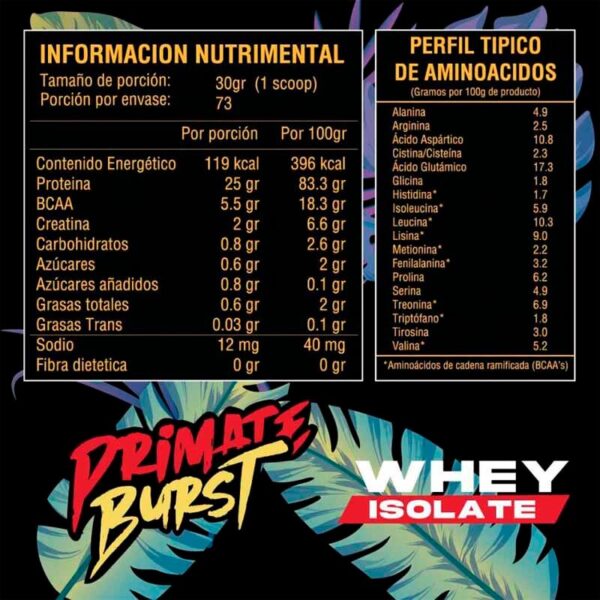 REYKON PRIMATE BURST ISOLATE WHEY PROTEIN 5 LB - Image 2
