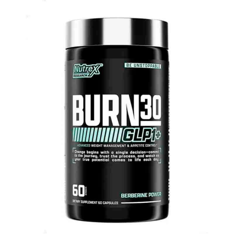 NUTREX BURN 30 GLP1+ 60 CAPS SUPLEMENTO QUEMA GRASA Y CONTROL DEL APETITO